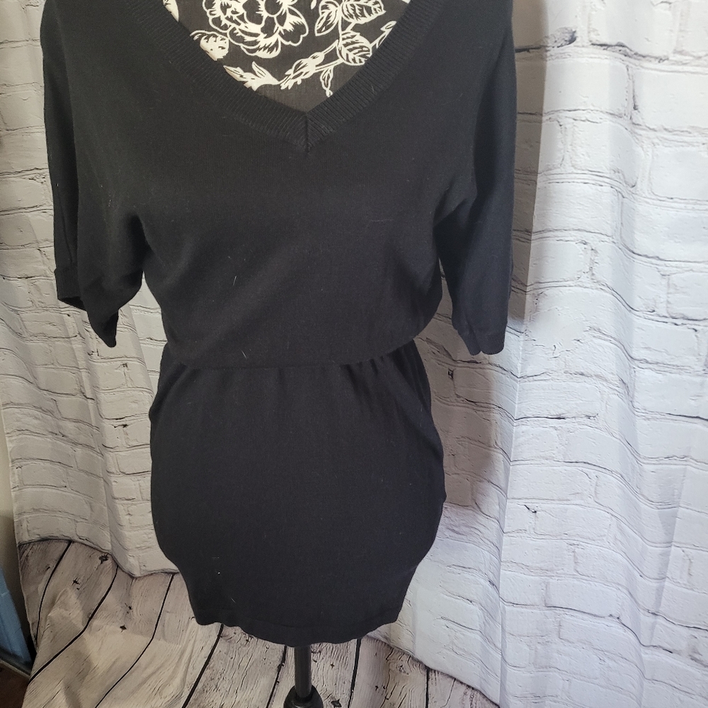 Black sweater dress